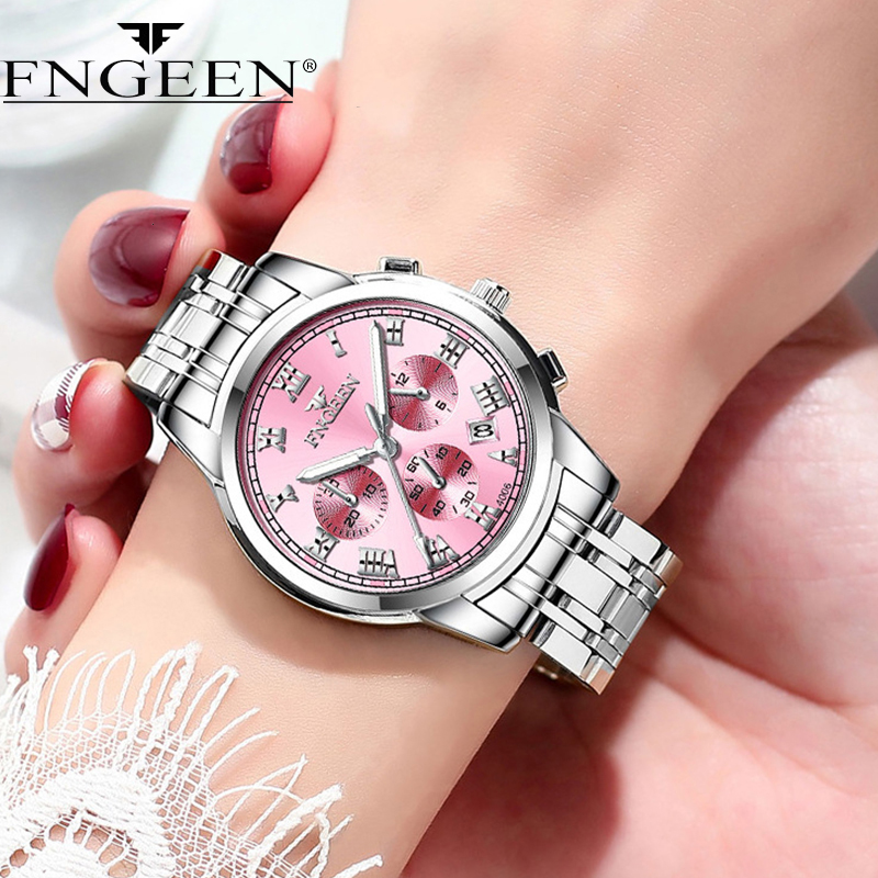 Stainless Bracelet Diver - Fngeen Luxe Quartz Horloge Vrouwen Elegant