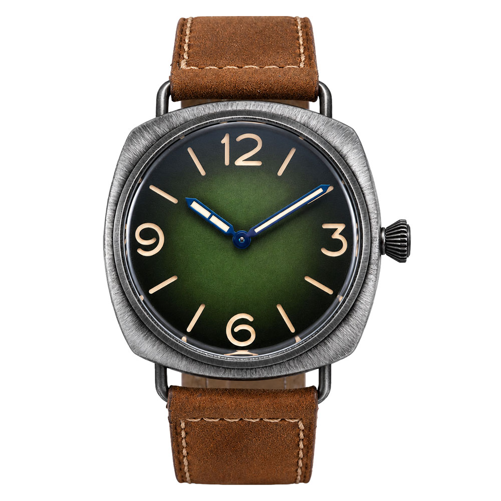Tropic Strap Vintage - HRUODLAND Vintage militair herenhorloge met Cushion