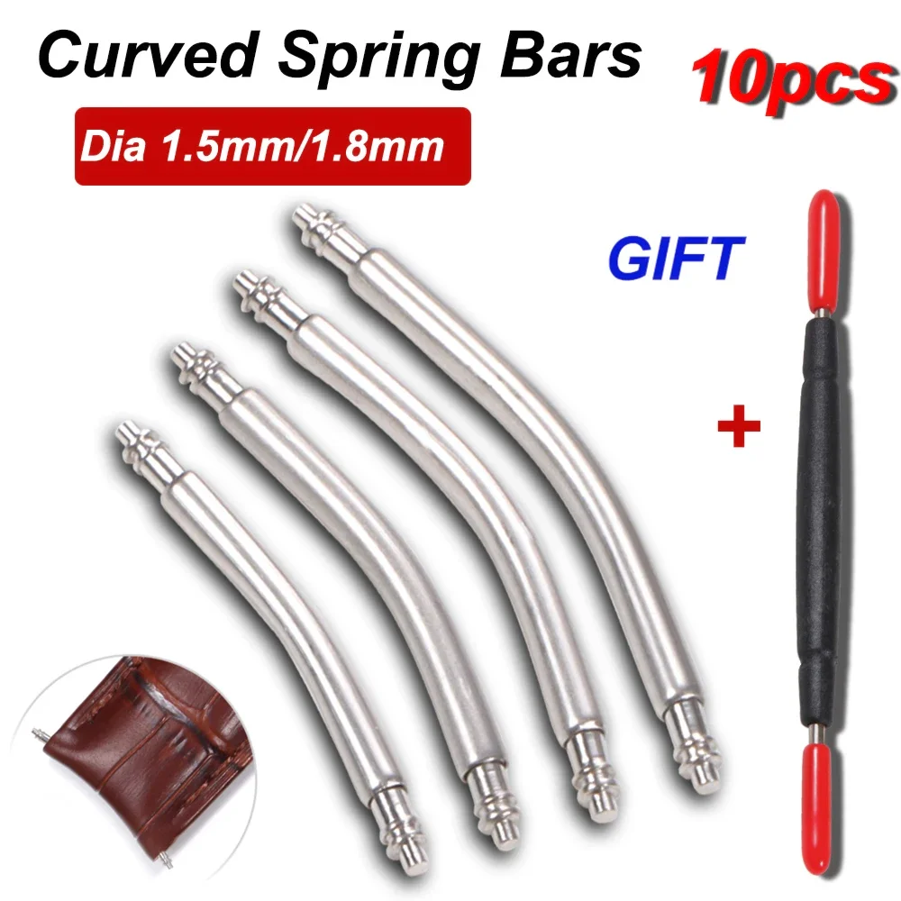 Spring Bar Tool Set - 10 stks Gebogen Einde Lente Bar