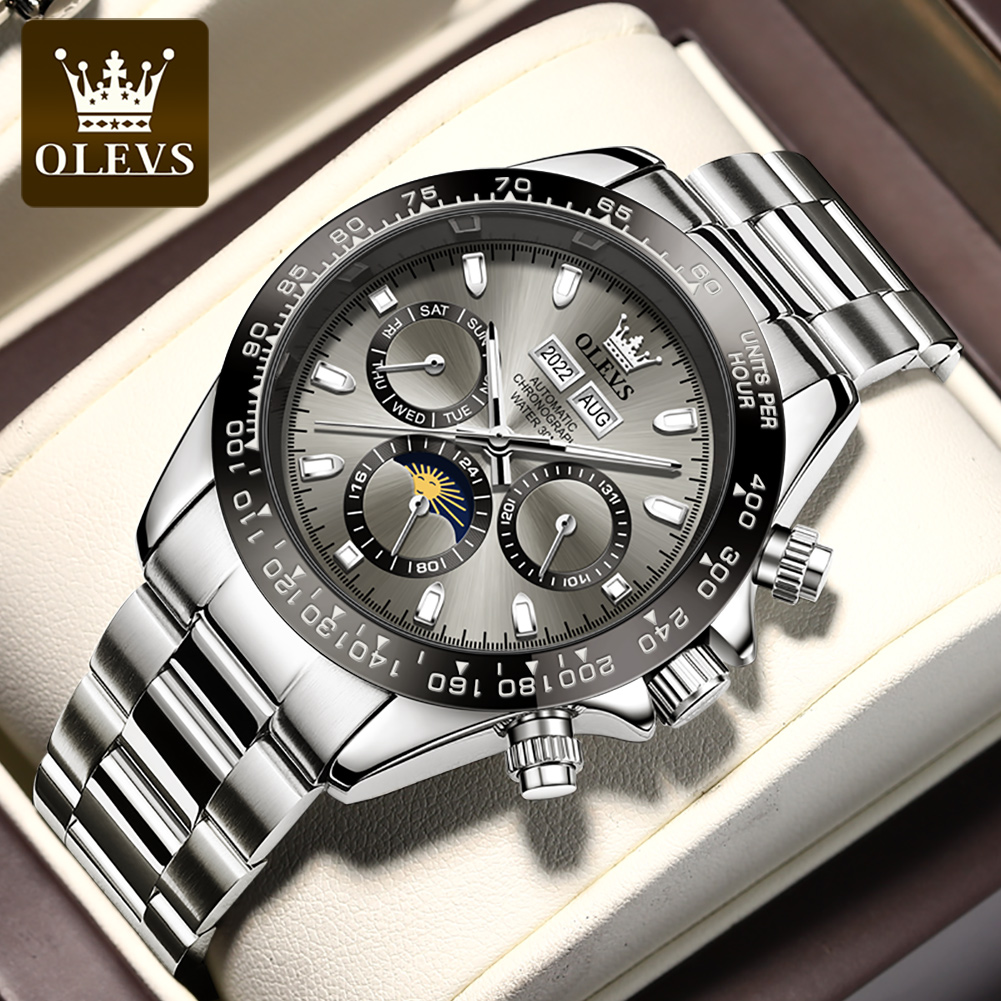 Seiko Watch 5 Sports - OLEVS 6654 Luxe herenhorloge chronograaf automatisch