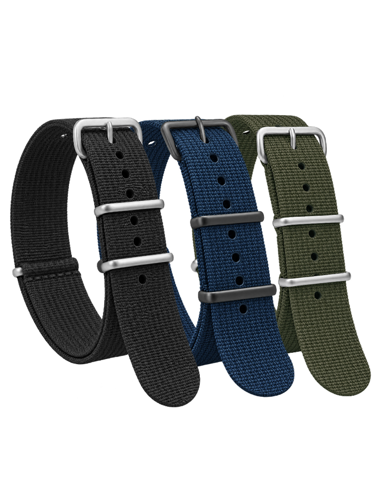 Nato Strap Nylon - Geribbelde nylon band voor Seiko militaire