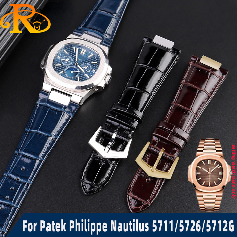 Patek Philippe Watch Aquanaut - 25X13Mm Inkeping Echt Lederen Horlogeband +