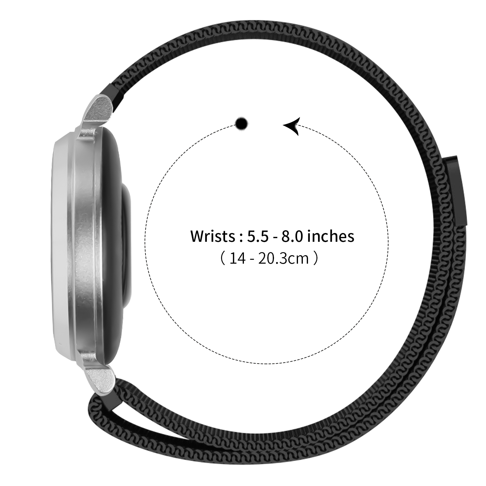 14mm Milanese band voor Garmin - Milanese Loop Magnetic recensie en prijs