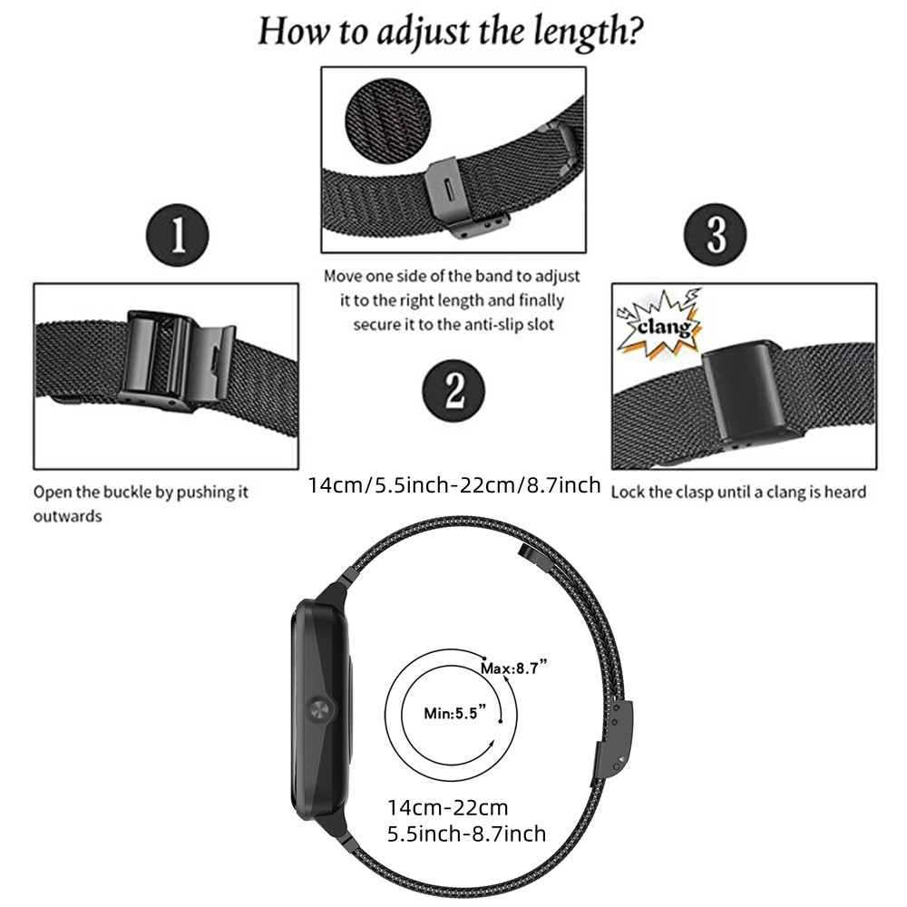 Metalen banden voor Garmin Viv - Mesh Strap Metal recensie en prijs