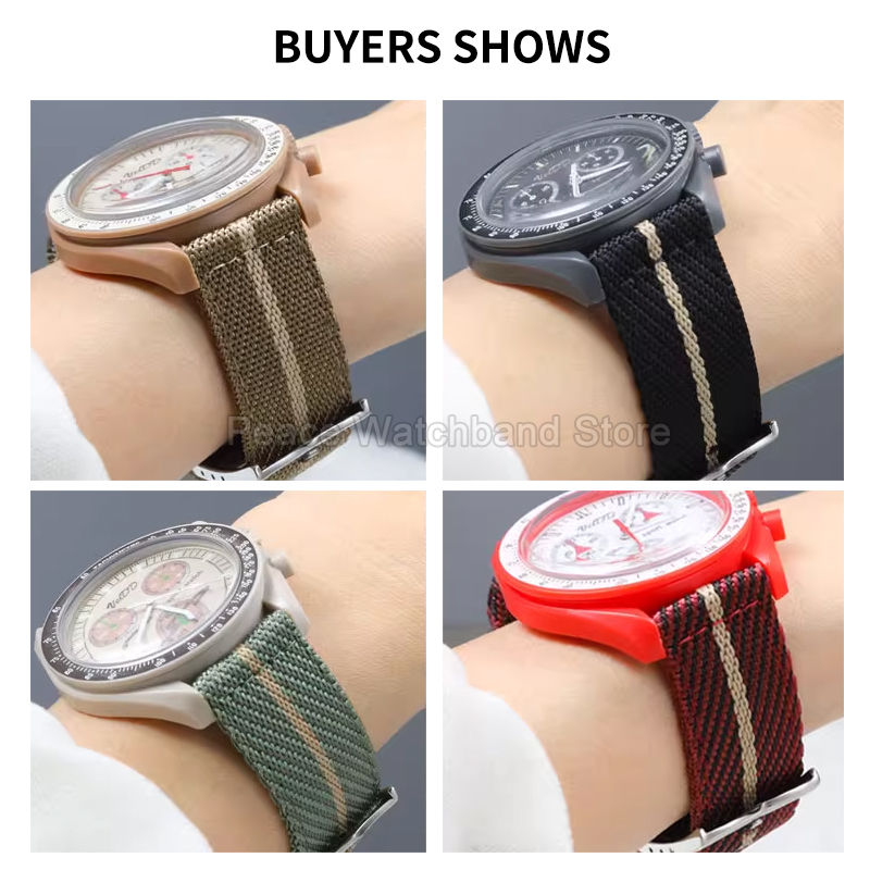 20 22 mm kaki blauw rood nylon - Nato Strap Nylon recensie en prijs