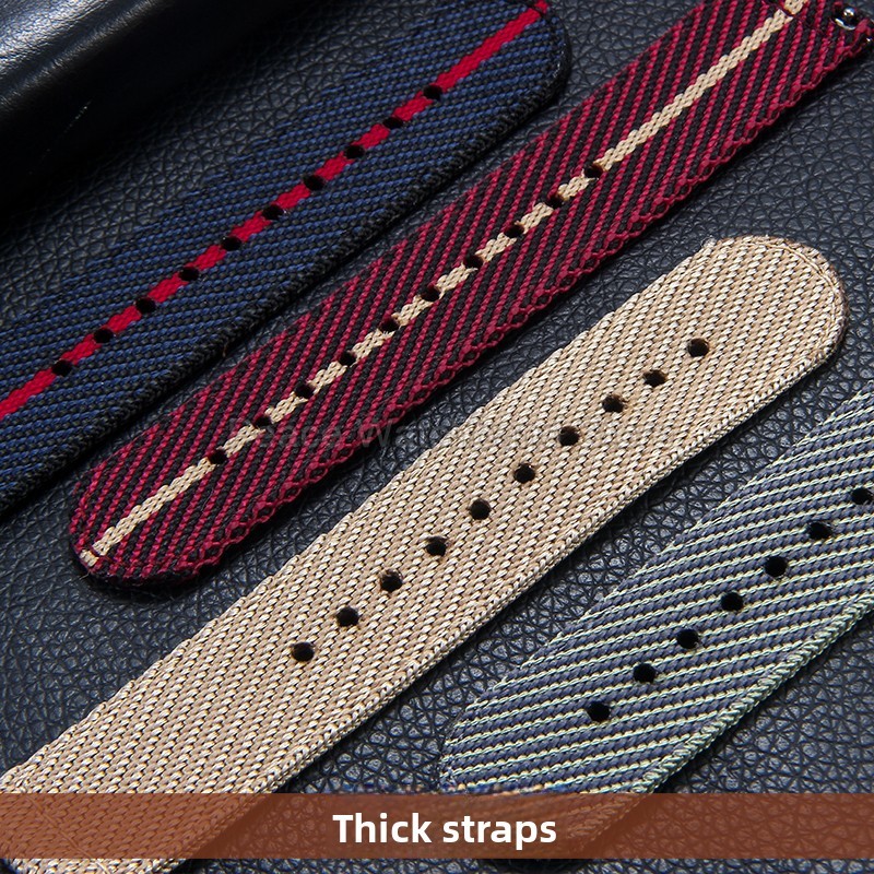 20 22 mm kaki blauw rood nylon - Nato Strap Nylon recensie en prijs