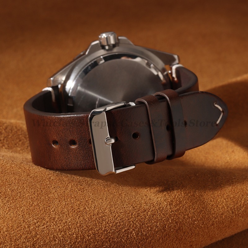 Handgemaakte retro oliewas led - Suede Strap Watch recensie en prijs